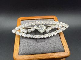 Elegante Vintage-Brosche mit Strasssteinen