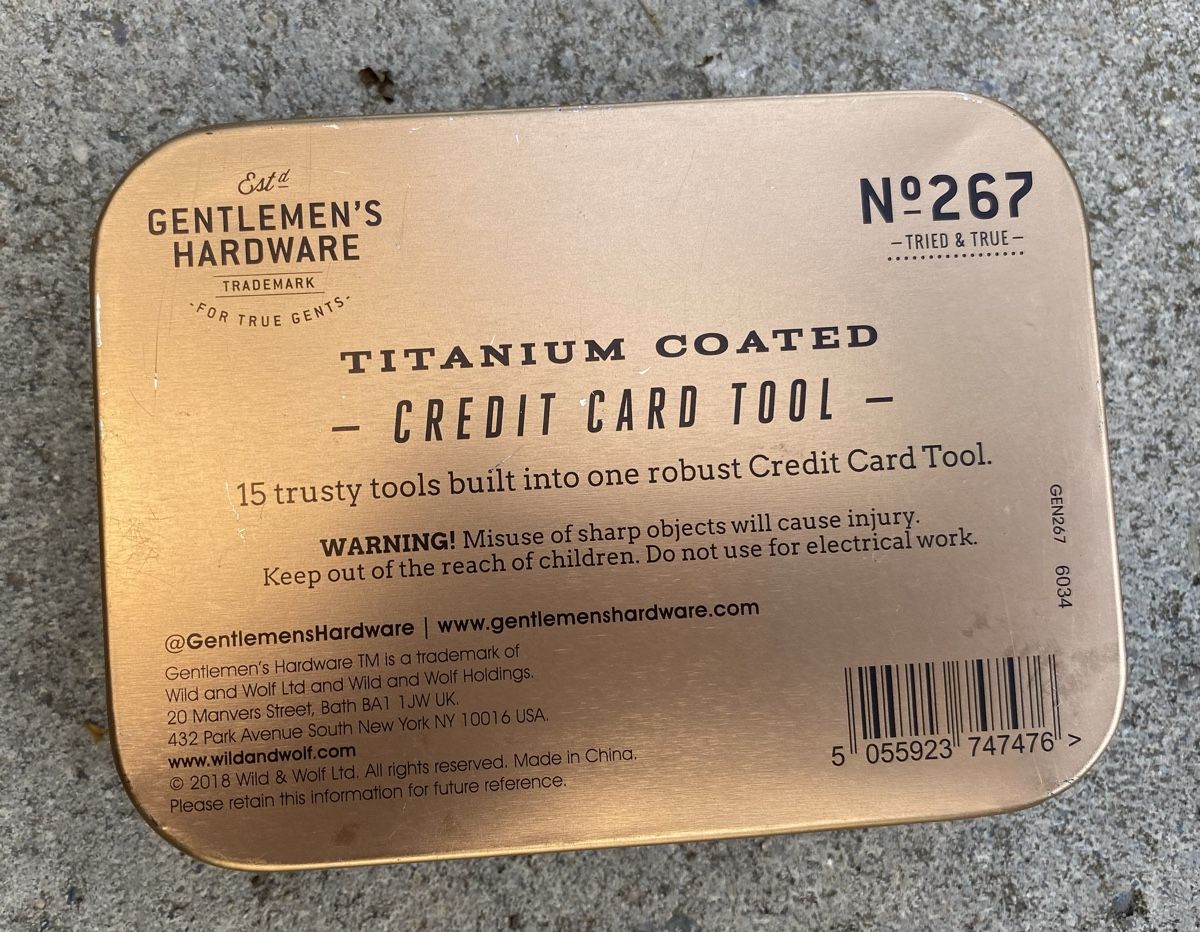 Tutti gli attrezzi: Gentlemen's Hardware Multitool im Kreditkartenformat.   NEU! – Nuovo e nell'imballaggio originale da Rabius venduto da bri_ca76 2