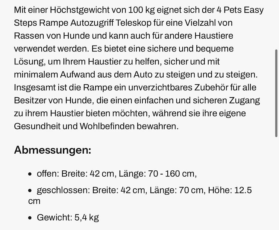 Käfige, Transport & Sicherheit: Teleskop-Hunderampe – Gebraucht aus Mitlödi von Claudine71 4