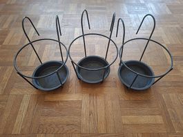 3 supports de pot fleur
