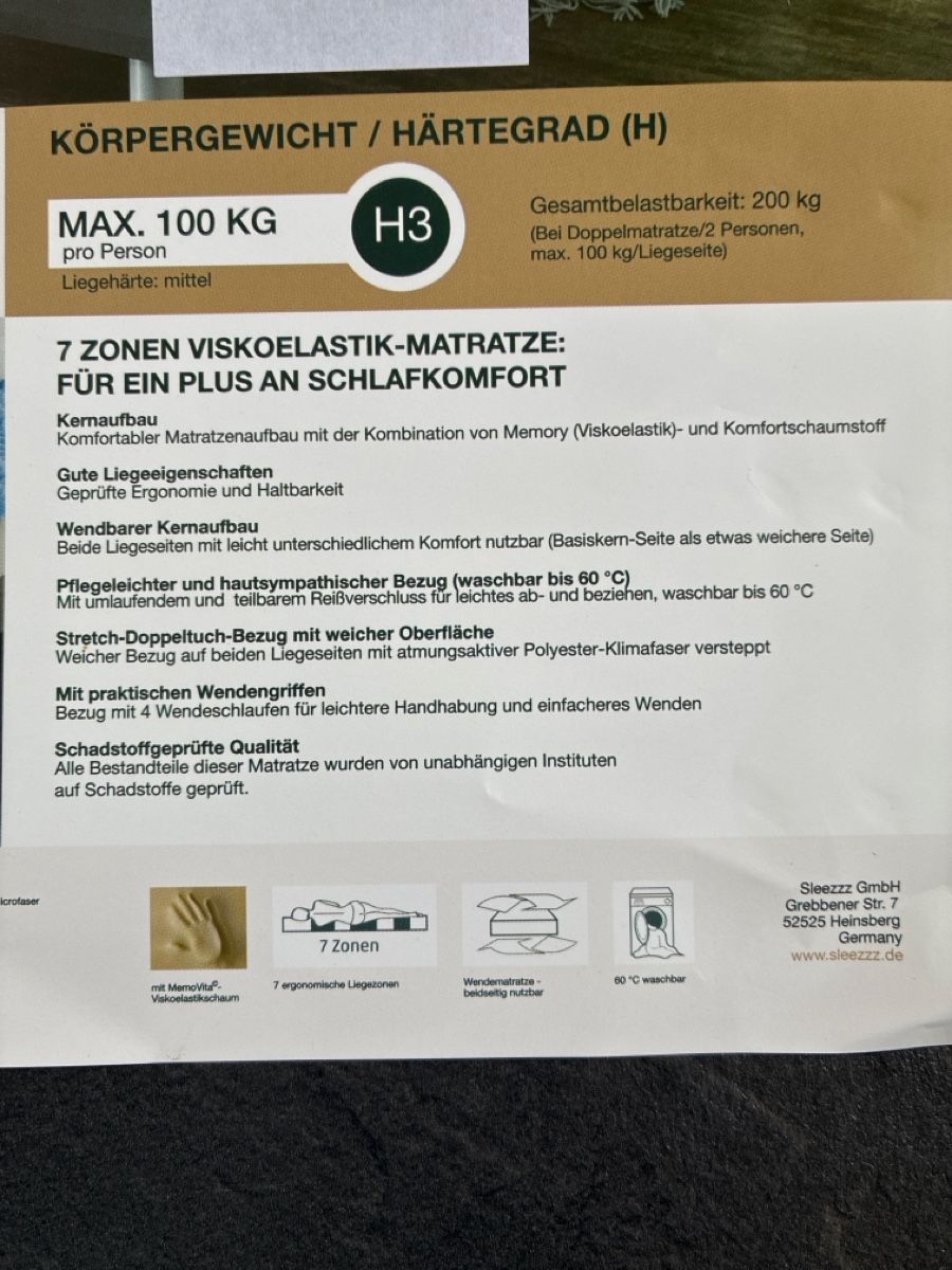 Materassi: Matraze 140x200x18 – Usato da Biglen venduto da zum_zd9z 2