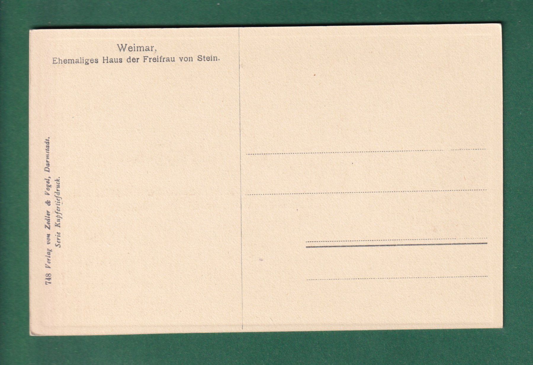 Cartoline postali: WEIMAR - Haus der Freifrau von Stein – Usato da Pully venduto da nicecards-shop 1