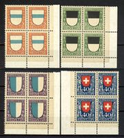 1922, Pro Juventute, Viererblöcke **