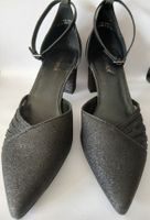 Elegant Women's Black Glitter Heels, Size 38 - Chic!
