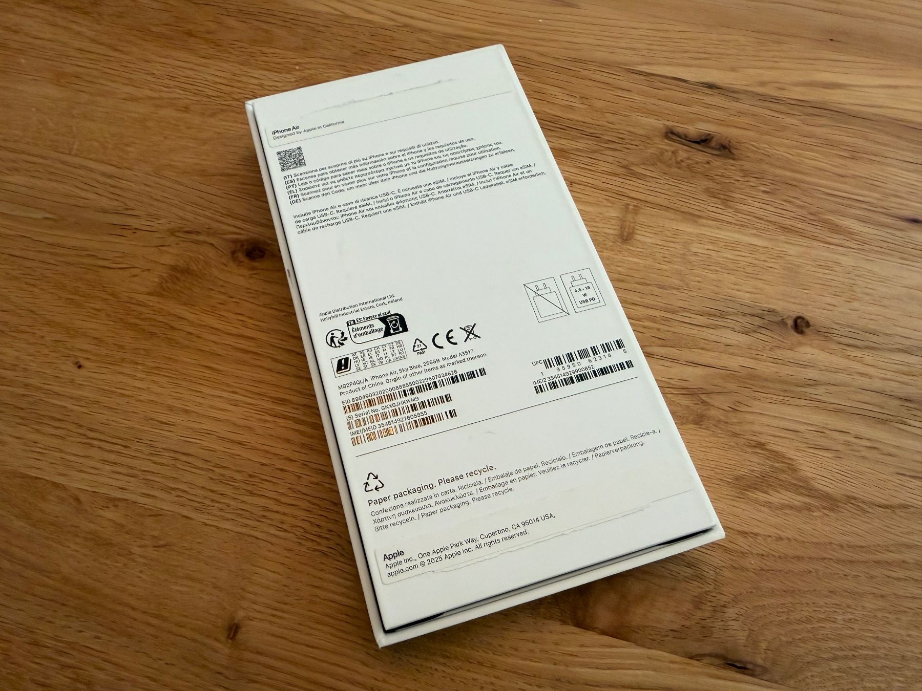 Apple Telefoni cellulari / Smartphones: iPhone Air 256Go Bleu Ciel – Nuovo (secondo la descrizione) da Bottens venduto da sundea 9