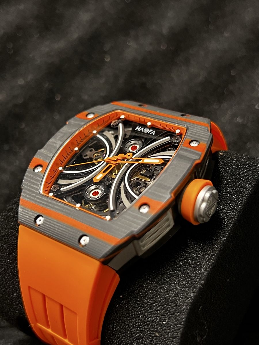 Orologi: Montre HAOFA Orange Fluo - Design Squelette - Neuf – Nuovo e nell'imballaggio originale da Granges-Paccot venduto da Piro44 1