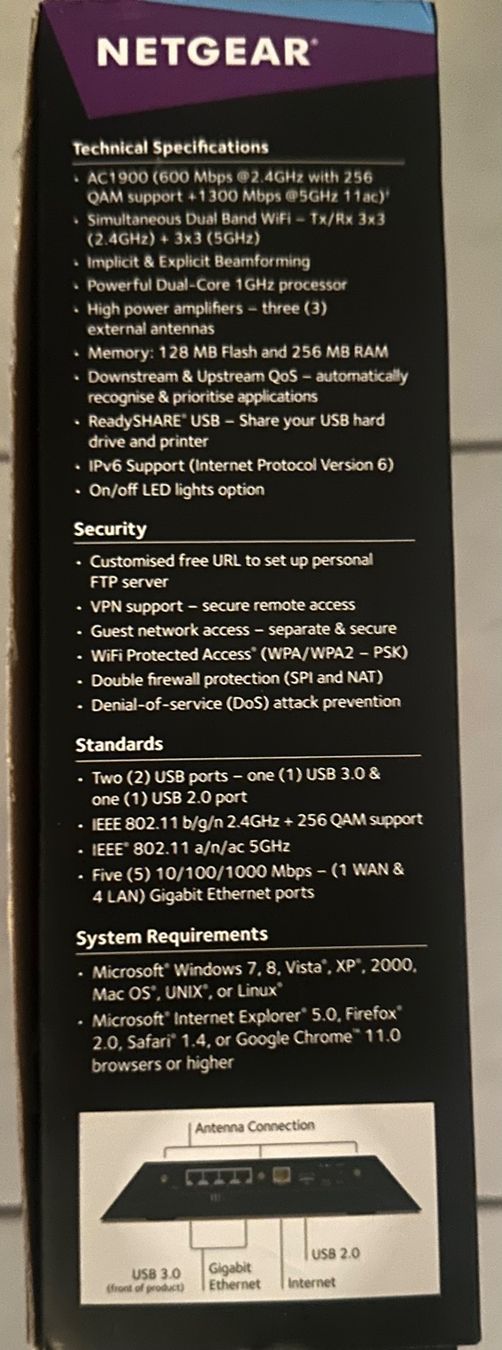 Modems & Routeurs: Netgear Nighthawk AC1900 Smart WiFi Router – D'occasion à Ueberstorf par Bacardi1 2