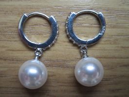 Ohrringe mit Perle  Silber 925