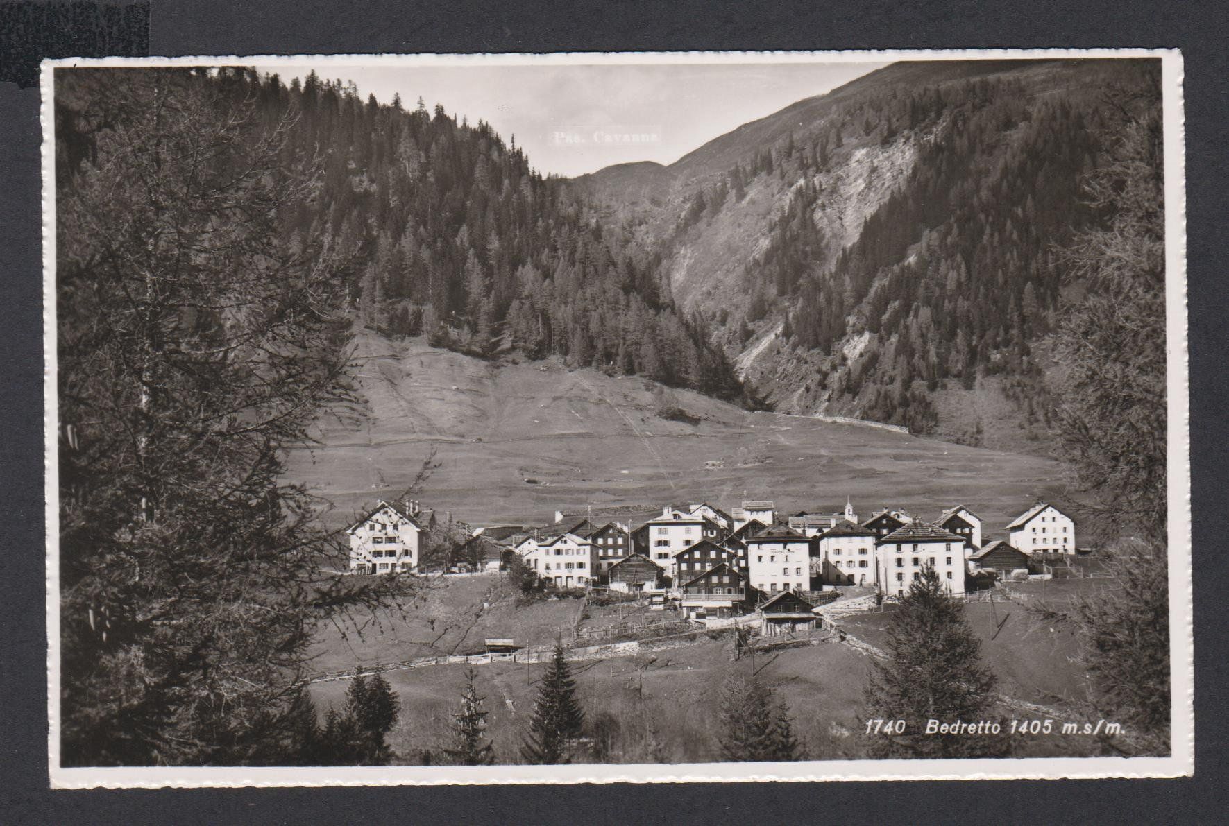 Cartoline postali: Bedretto   -   alte Ansichtskarte um 1952 Feldpost – Usato da Vitznau venduto da Ropaku