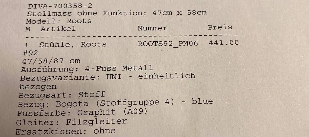 Pfister Sedie: 6 Design Stühle Modell Roots – Usato da Allschwil venduto da Neumond02 4
