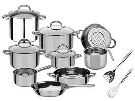 GSW Kochtopfset / Kochtopf Set 13 teilig Edelstahl/Rostfrei
