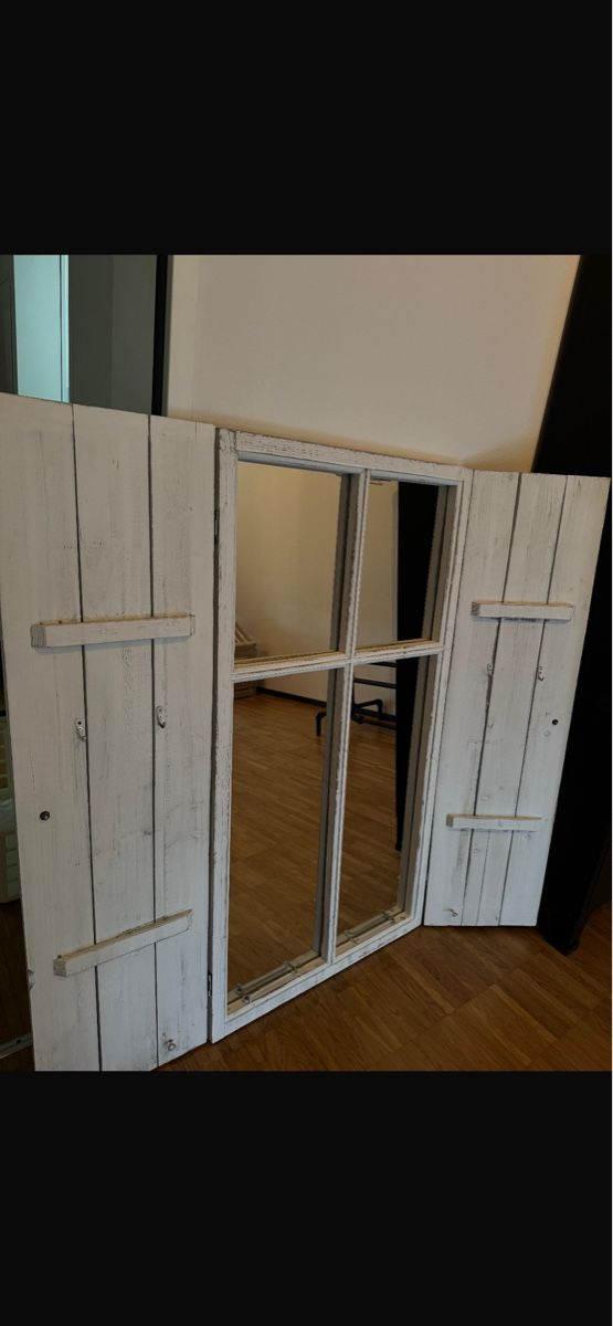 Specchi: Shabby  chic Fensterladen Spiegel – Usato da Emmen venduto da Bgucci_girl 1