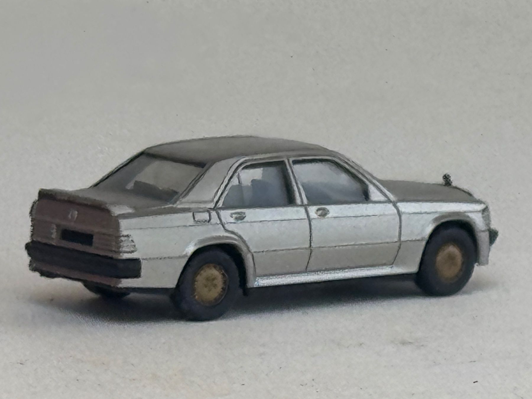 Herpa Modellini d'auto: VE1- Herpa Mercedes 190 E silbern – Usato da Elm venduto da Wikmtz 1