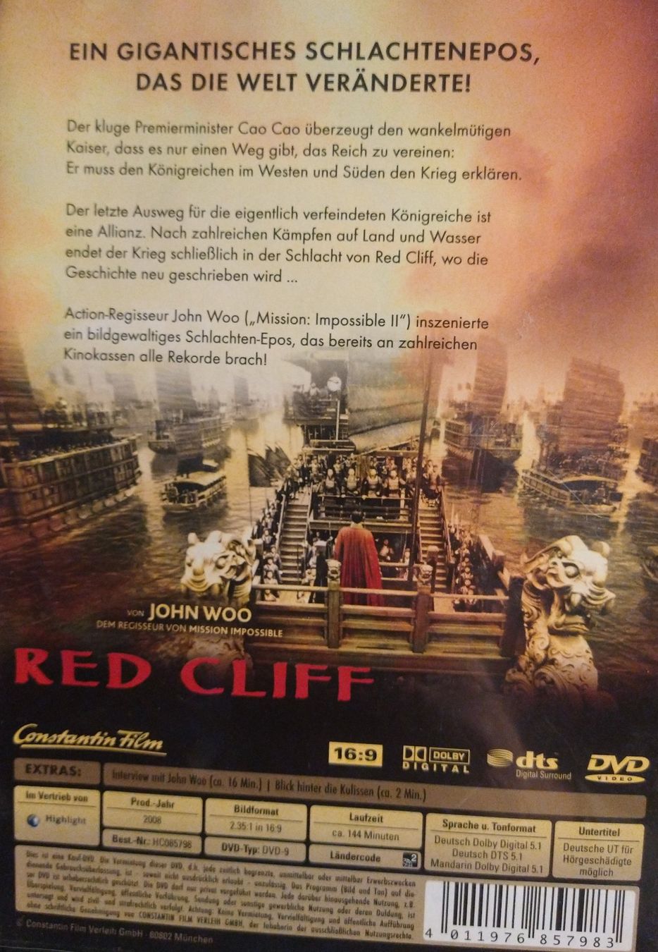 Alle DVDs: Red Cliff – Gebraucht aus Wetzikon ZH von GUAIO 1