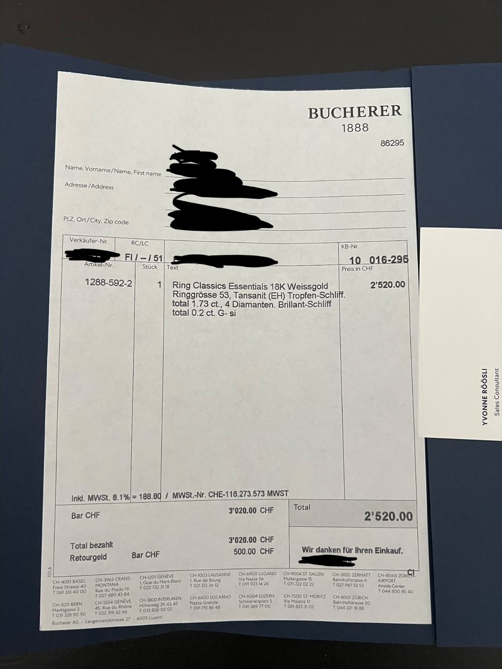 Bucherer Ringe: Tansanit und Diamanten Ring Bucherer – Gebraucht aus Engelburg von urs_fd8n 3