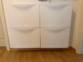 4xIKEA Schuhschrank weiss - stapelbar - 38x51.5x16cm