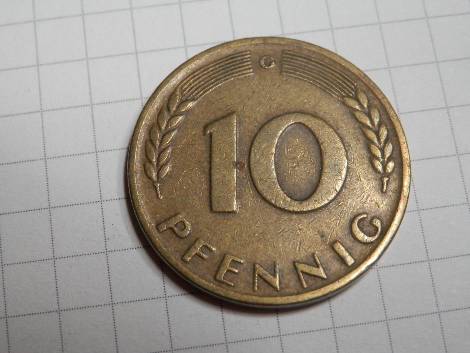 Tutti le monete: Deutschland 10 Pfennig, 1950 – Usato da Weiach venduto da weiach81 1