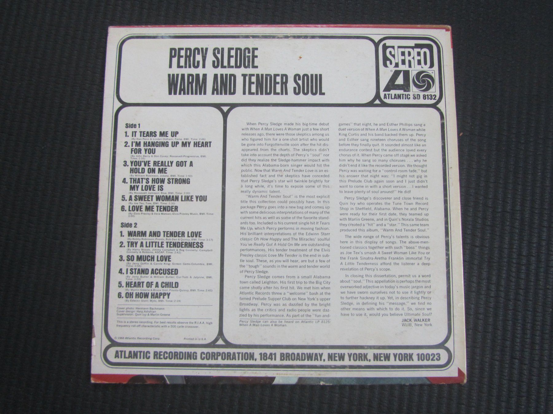 Dischi in vinile: PERCY SLEDGE:  Warm & Tender Soul – Usato da Seengen venduto da mikelele 3