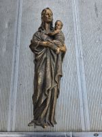 Heiligenfigur Madonna mit Kind Bronze Optik guter Zustand m