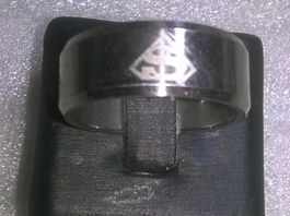 RING EDELSTHAL,,SILBER FARBE,,,GLANZIG