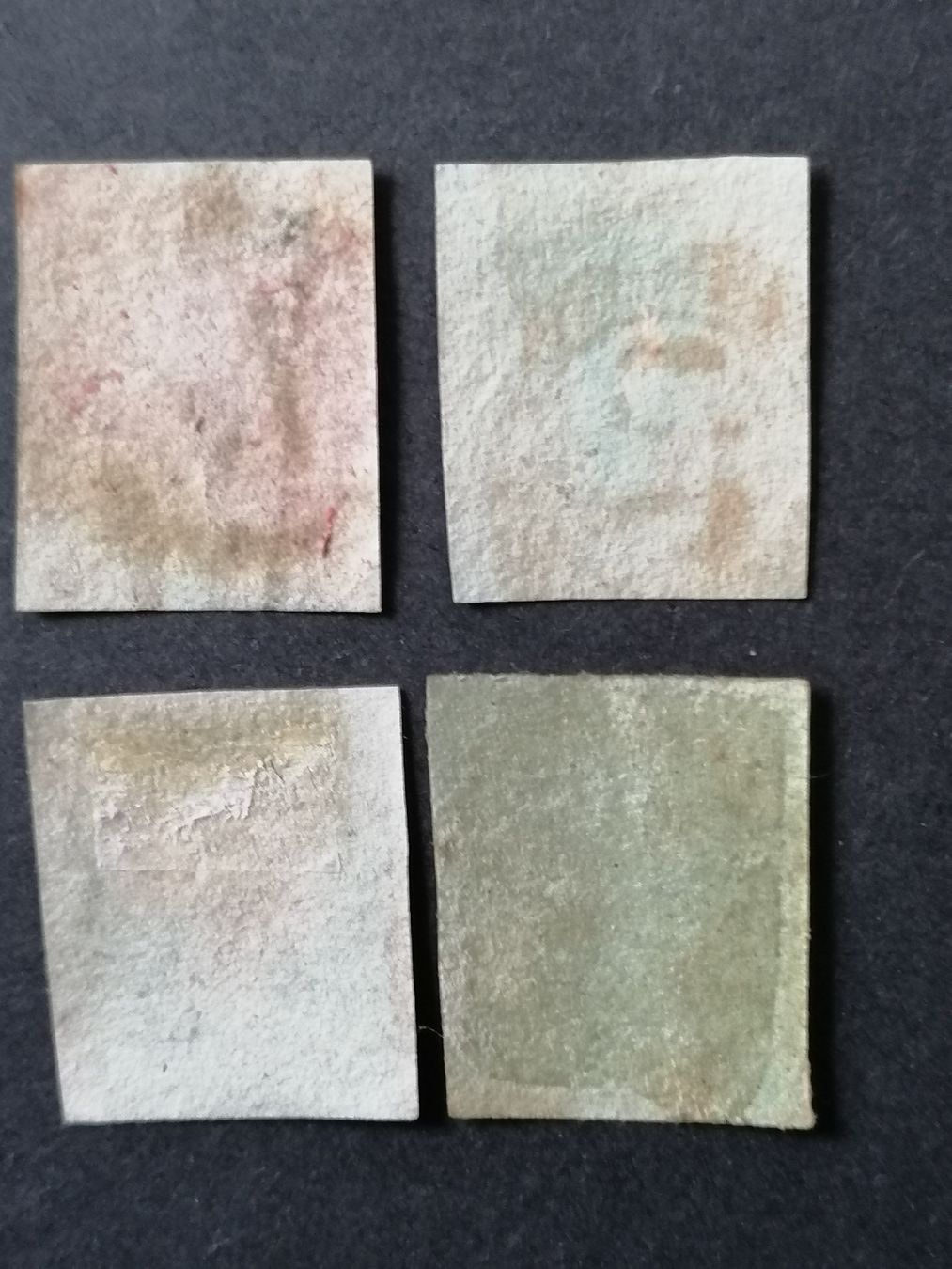 Alle Briefmarken: 4mal One Penny red 1841  – Gebraucht aus Happerswil von tschergi 1