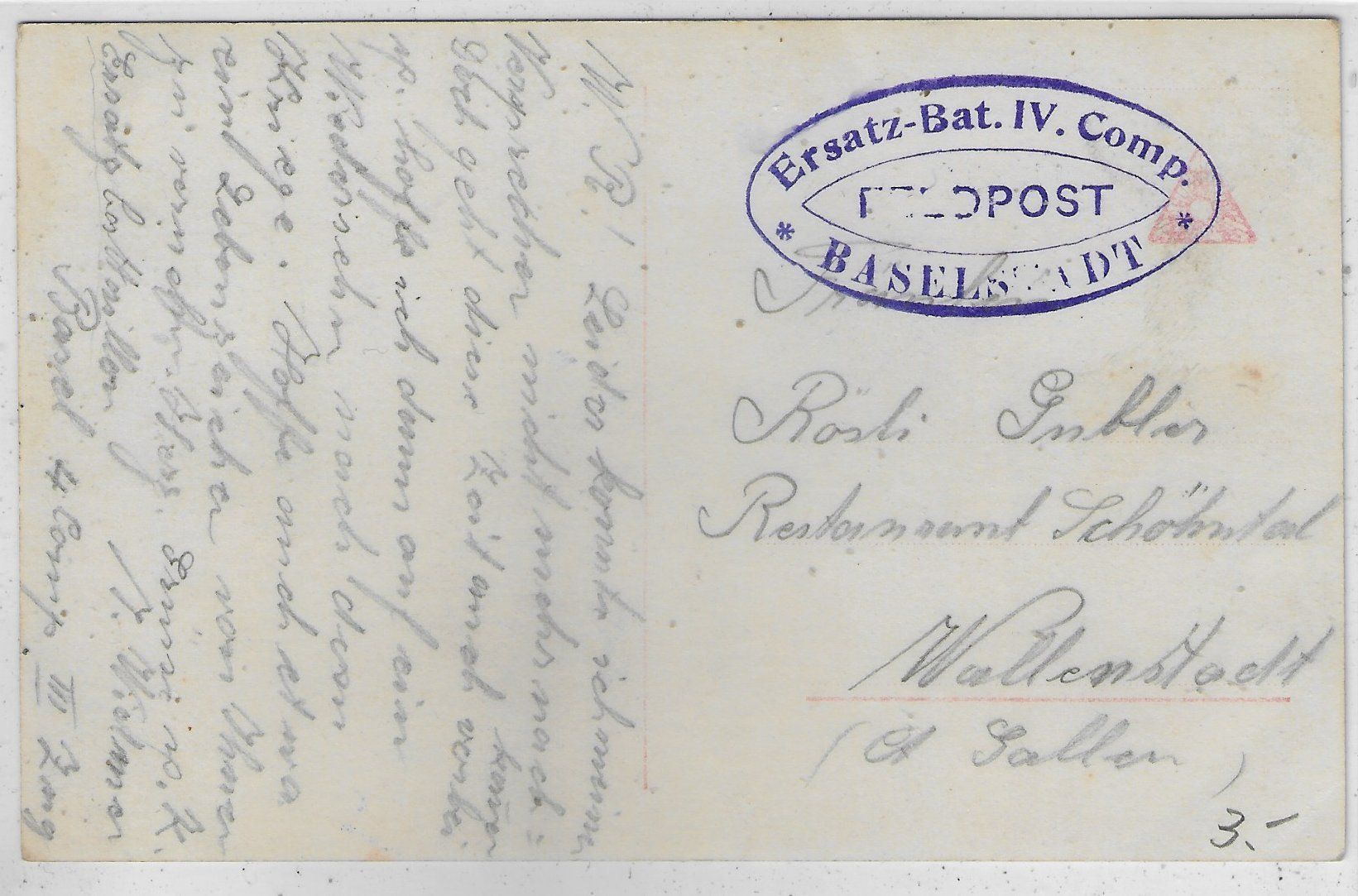 Cartoline postali: Liebespaar - Couples - Ersatz-Bat. IV. Comp. – Usato da Ettingen venduto da Kartenplanet 1