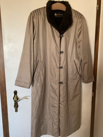Manteau Claude Havrey beige fourrure noire