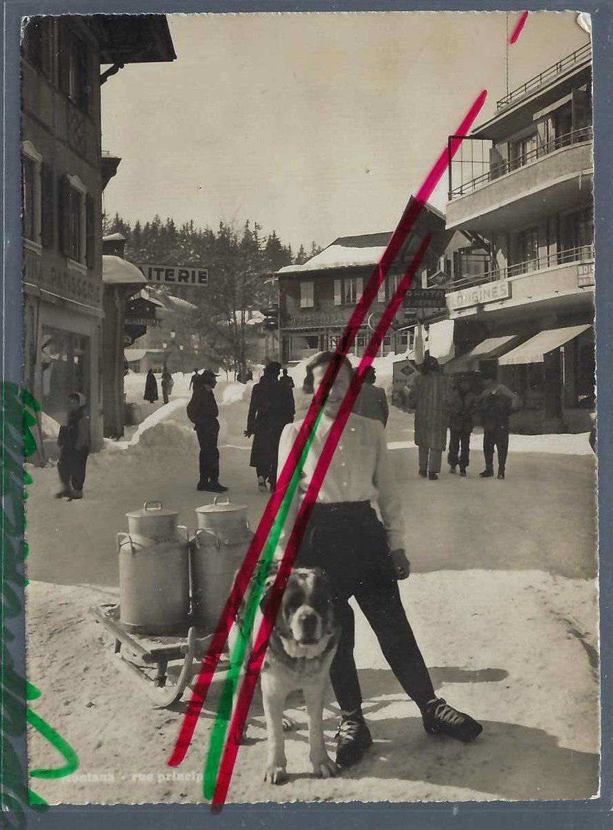 Ansichtskarten: Montana. Rue principale. – Gebraucht aus Horw von SwissSteamMemories