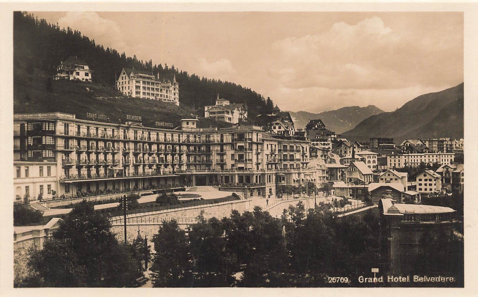 Cartoline postali: Grand hotel belvedere davos – Usato da Biasca venduto da Blenio71