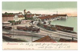 Romanshorn (TG) Hafen - Bahnhof - Güterwagons - 1904