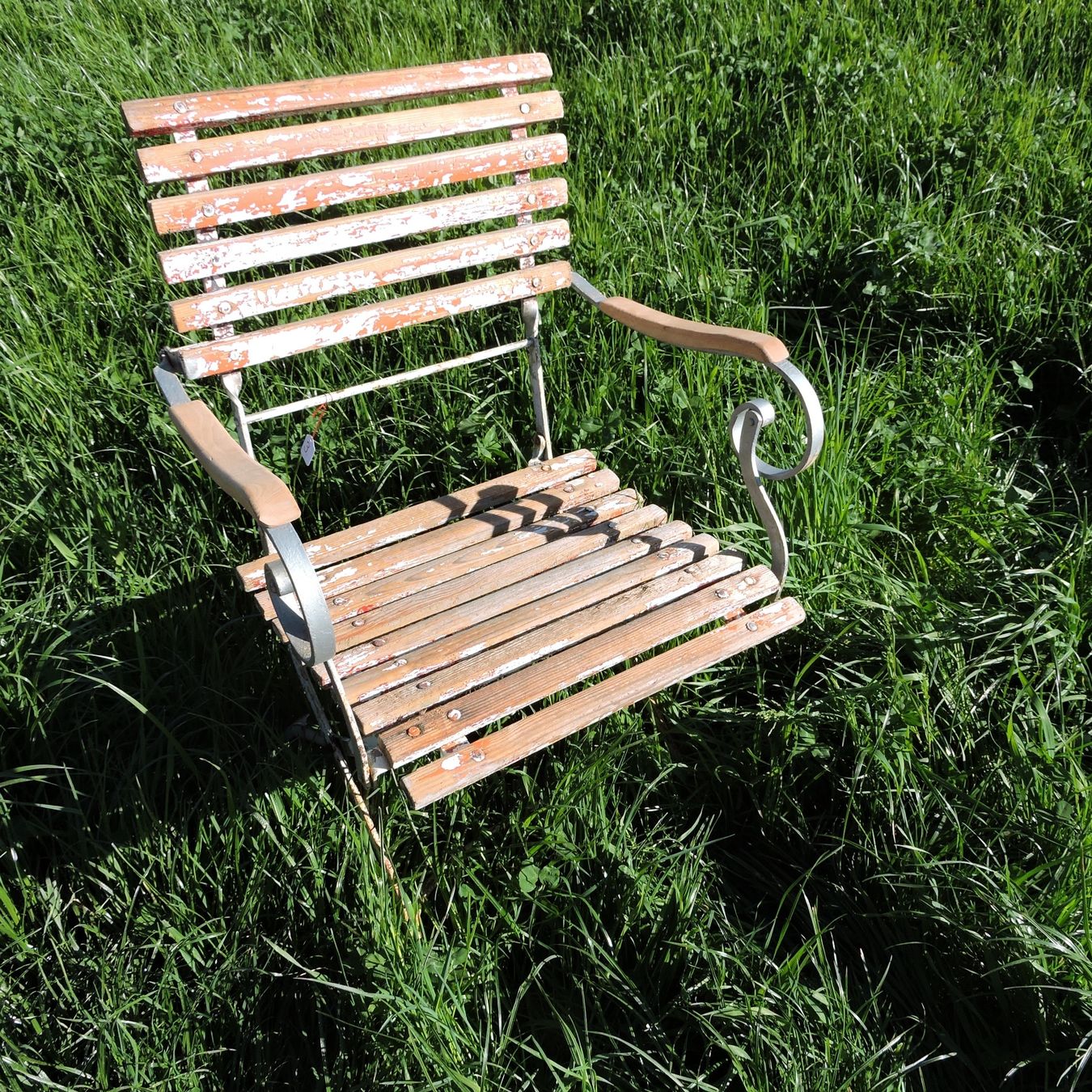 Sedie: Gartenstuhl Holz/Metall Nr.3 – Usato da Meikirch venduto da rva_q8c7
