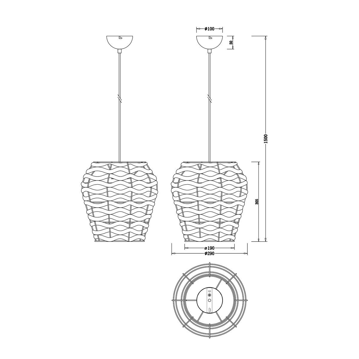Lampadari & plafoniere: Pendelleuchte, Höhe anpassbar, 29 cm Ø – Nuovo (secondo la descrizione) da Kreuzlingen venduto da Smart-Light 8