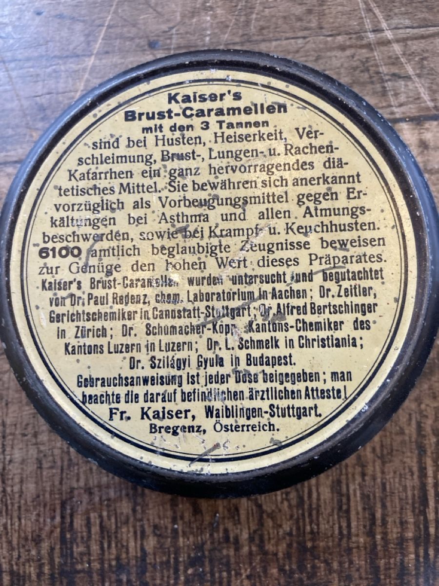 Altre Stoviglie: Blechdose Kaiser's Brust-Caramelten – Usato da Zürich venduto da Mueschelmau 1
