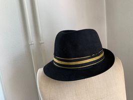 Schwarzer Herrenhut Gr. 57 Vintage Vanzina Pavia