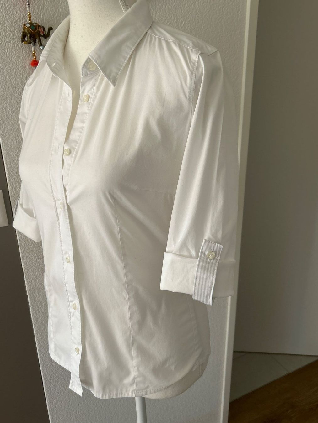 Camicette: 3/4 Arm Bluse Damen weiss – Usato da Brunnen venduto da Nala2929 5