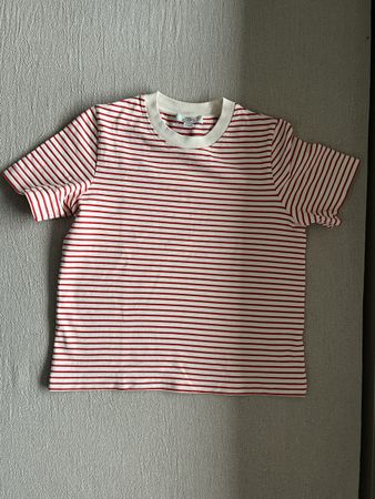 T-Shirt COS gestreift rot weiss Grösse S guter Zustand