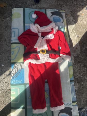 Weihnachtsmann Kostüm Baby rot weiss Grösse 80 