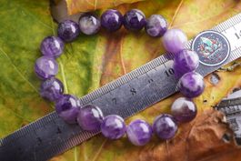 Amethyst  12mm  Armband   –Edelsteinstube Rausverkauf