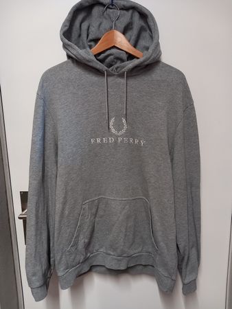 Fred Perry Hoodie Kapuzenpullover Gr.L, hellgrau