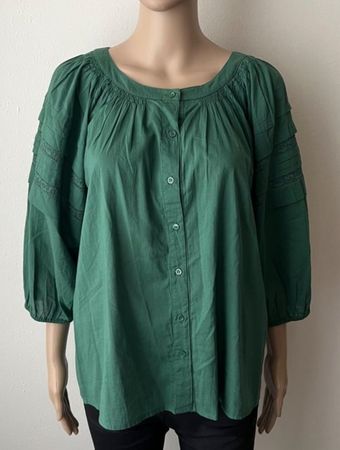 VANESSA BRUNO „Tara“ Bluse mit Puffärmeln 💚