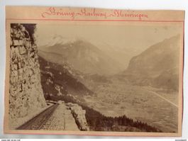 Brünig BECHEMIN DE FER BRUNING RAILWAY MEIRINGEN 1880 22X14