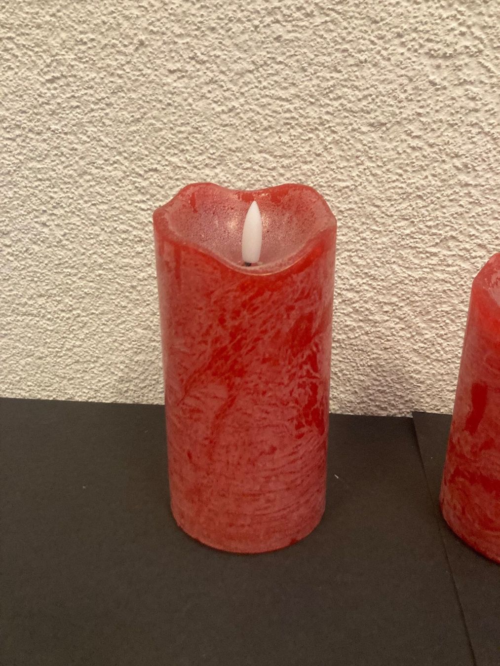 Candele: LED Echtwachs-Kerzen-Set, 3 Stück, mit  Timerfunktion, rot – Nuovo e nell'imballaggio originale da Neuenhof venduto da jorogo 3