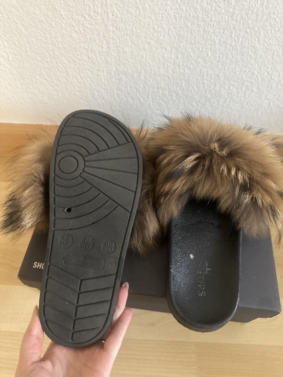 Scarpe da donna: Pantoletten mit Echtfell in Braun – Usato da Birsfelden venduto da kri_95p8 2