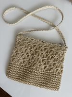 Sac bandoulière crochet beige, NEUF 