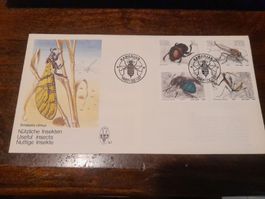 Enveloppe Premier Jour illustrée - Timbres insectes 1987🐜🐝