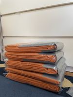 5 Verdunklungsvorhänge, in Farbe Orange-Mandel 140 x 245 cm