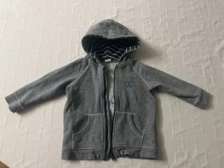 Kinder Hoodie Grau Gr. 86