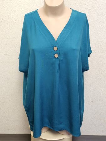Chicorée Damen Bluse Türkis Gr. XL – 100% Viskose