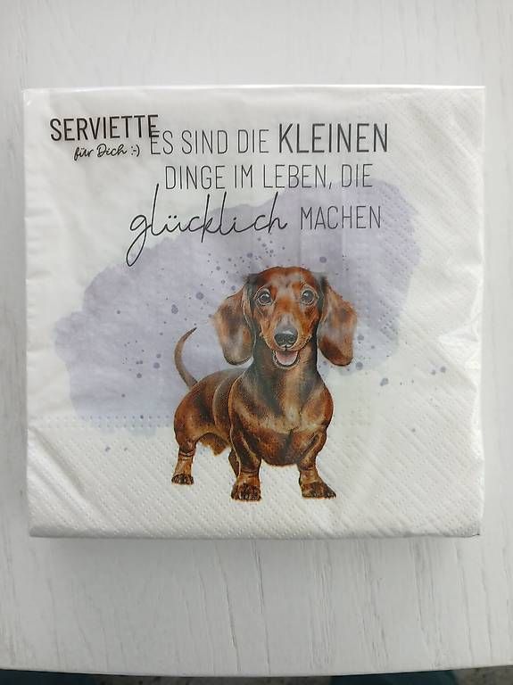 Servietten: Servietten Dackel – Neu und originalverpackt aus Flawil von August023