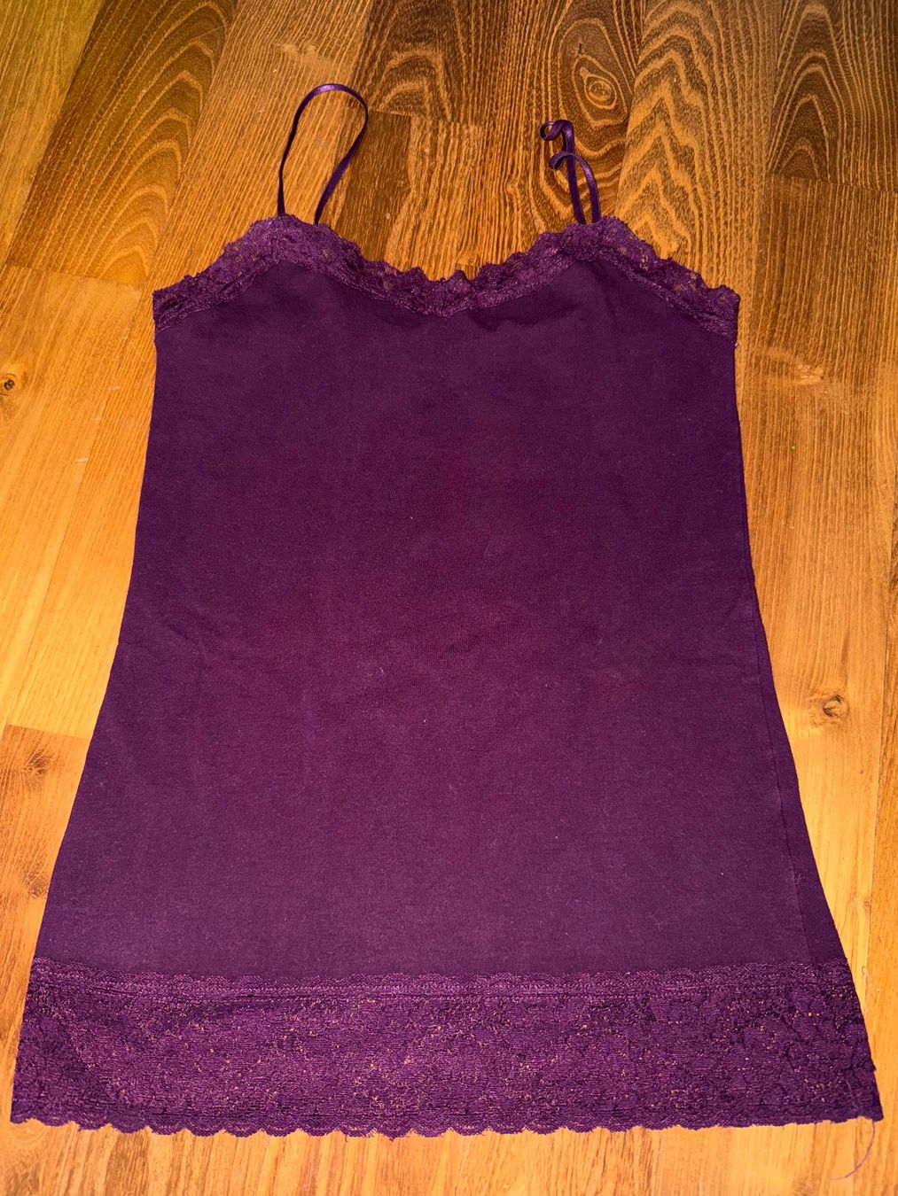 Top: Spaghettiträger Top Spitze Gr.  L – Usato da Horw venduto da Muger3 1